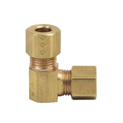 BrassCraft® 65-4X Pipe 90 deg Elbow, 1/4 in, Compression, Brass, Rough Brass