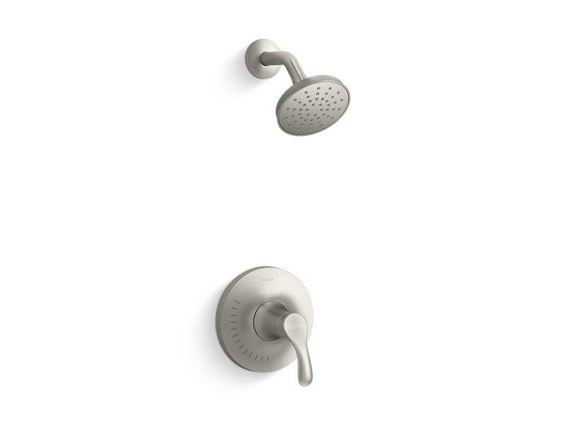KOHLER Tone Duscharmatur-Set – Druckausgleichend, Gebürstetes Nickel, 1,75 GPM, Mit Duschkopf