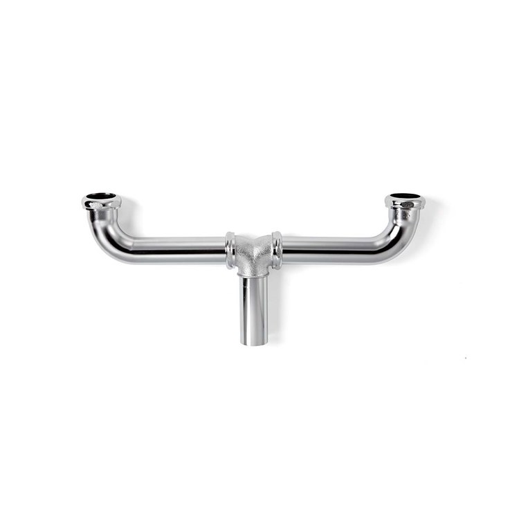 113C16G17 Center Outlet Continuous Waste, 11/2 x 16 in, 17 ga, Chrome