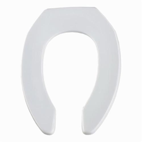 Bemis® 1955SSCT000 Heavy Duty Toilet Seat, Elongated Bowl, Open Front, Plastic, White, Self