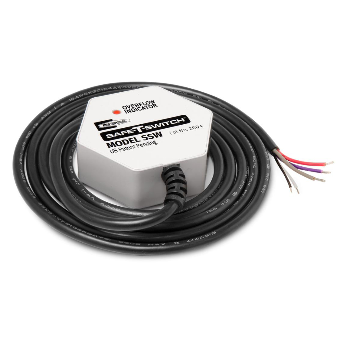97092 Safe-T-Switch Water Leak Detector, SSW, 24 VAC, LED, White