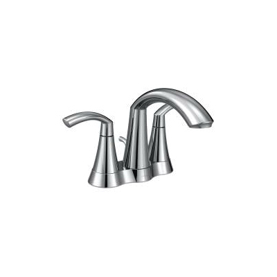 Moen® 6172 Centerset Bathroom Faucet, Glyde™, Chrome Plated, 2 Handles, Metal Pop-Up Drain, 1.2 gpm