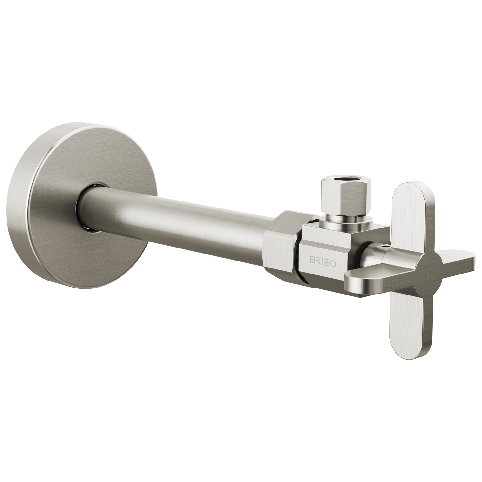 Brizo® Odin® Angled Supply Stop Valve with Cross Handle, Brushed Nickel