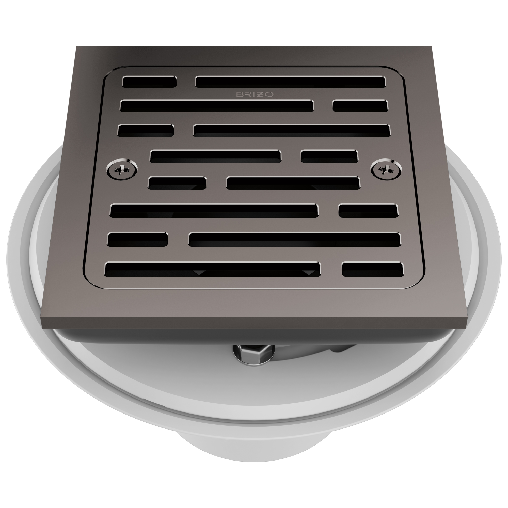 Brizo® 4" TileIn Square Shower Drain, Black Onyx First Supply