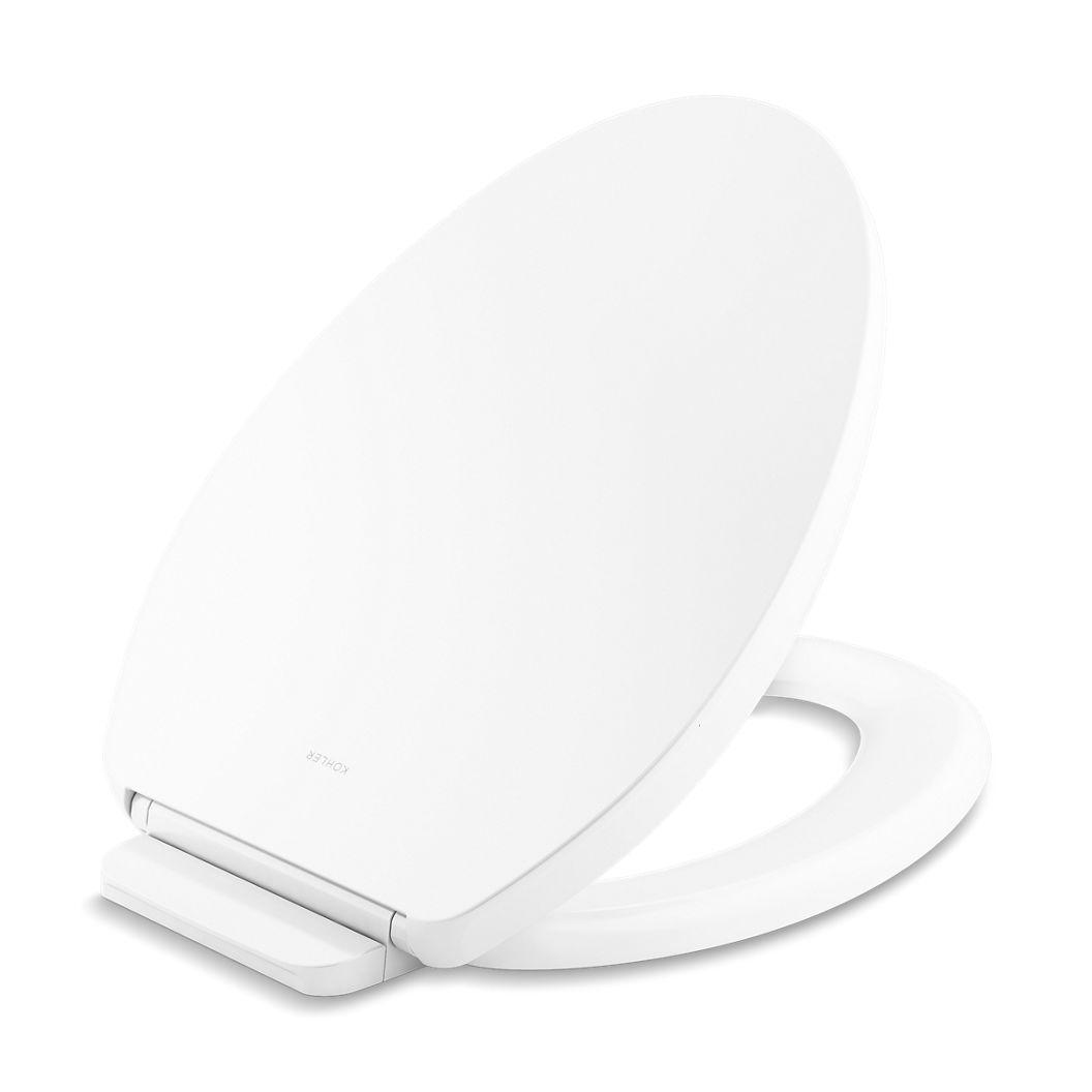 KOHLER Drift ReadyLatch Round Quiet-Close Front Toilet Seat In Biscuit