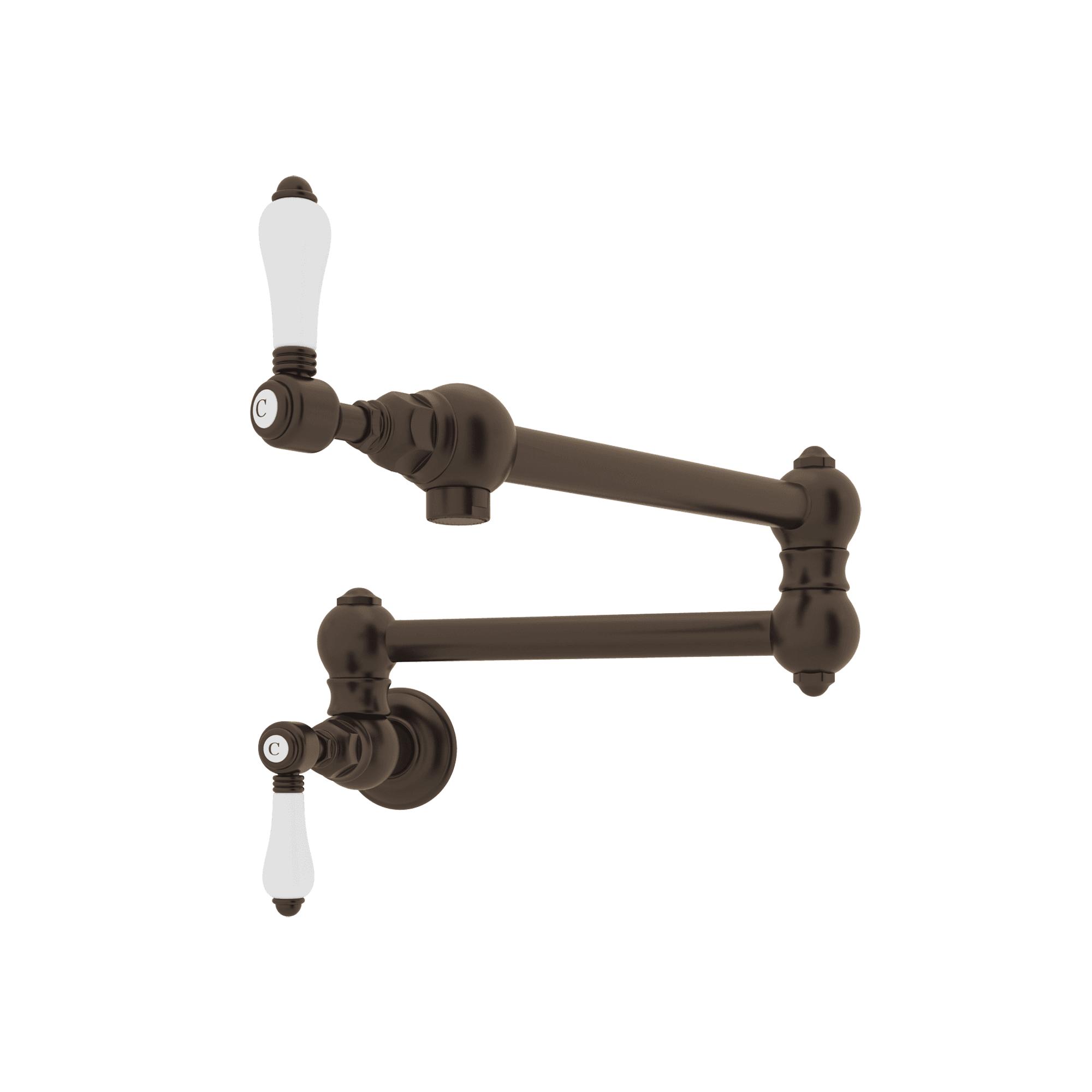 Rohl® A1451LPTCB-2 Rohl Multiple Collections Traditional Pot Filler, 1.5 gpm, Tuscan Brass