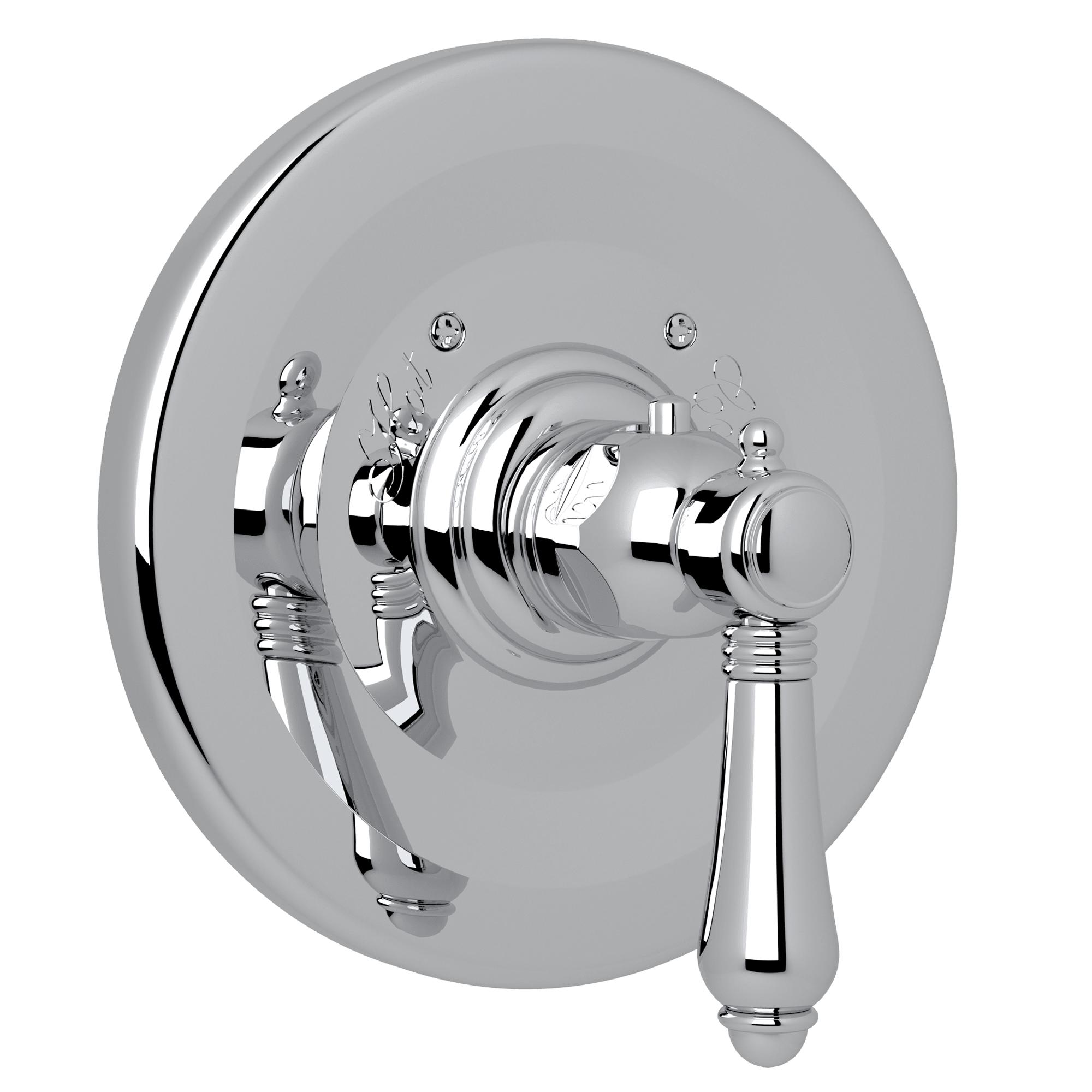 Rohl® A4914LMAPC Traditional Round Thermostatic Shower, Polished Chrome