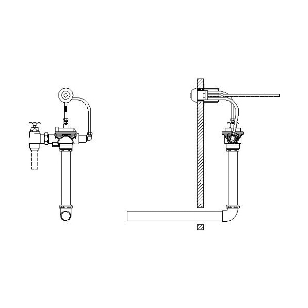 DELTA® Teck® 83T140 Concealed Manual Flush Valve, 25 gpm, 1-1/2 in