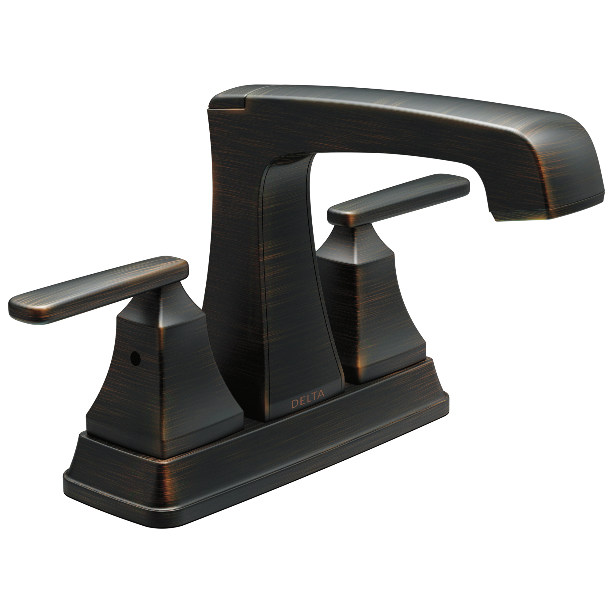 DELTA® 2564-RBTP-DST Tract-Pack™ Centerset Lavatory Faucet, Ashlyn®, Venetian Bronze, 2 Handles, 50/50 Pop-Up Drain, 1.2 gpm