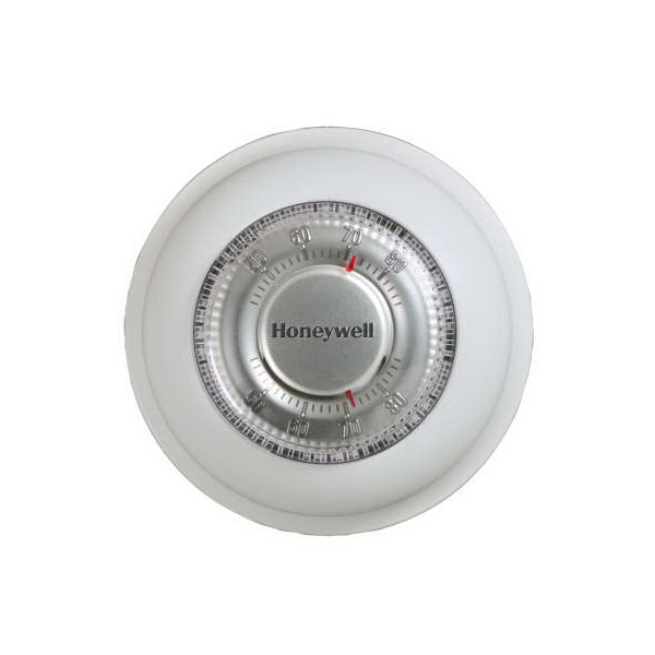 Honeywell Round™ T87N1000/U Manual Thermostat, Non-Programmable Thermostat, Relay Switch, R, RC, W, Y, G, O, B Terminal, Import
