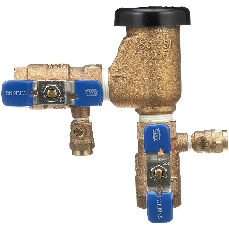 1710 Backflow Preventer, 1 in, Bronze Body, Pressure Vacuum Breaker
