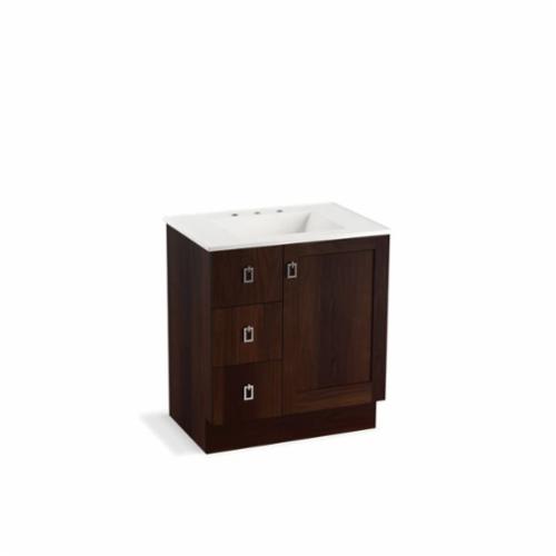 99530-TKL-1WD Poplin® Bathroom Vanity Cabinet With Toe Kick, Free Standing Mount, Ramie Walnut Cabinet