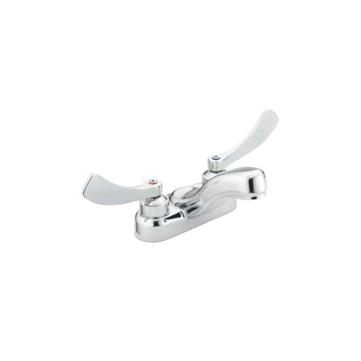 Moen® 8215SMF12 Centerset Bathroom Faucet, M-DURA™, Chrome Plated, 2 Handles, 1.2 gpm