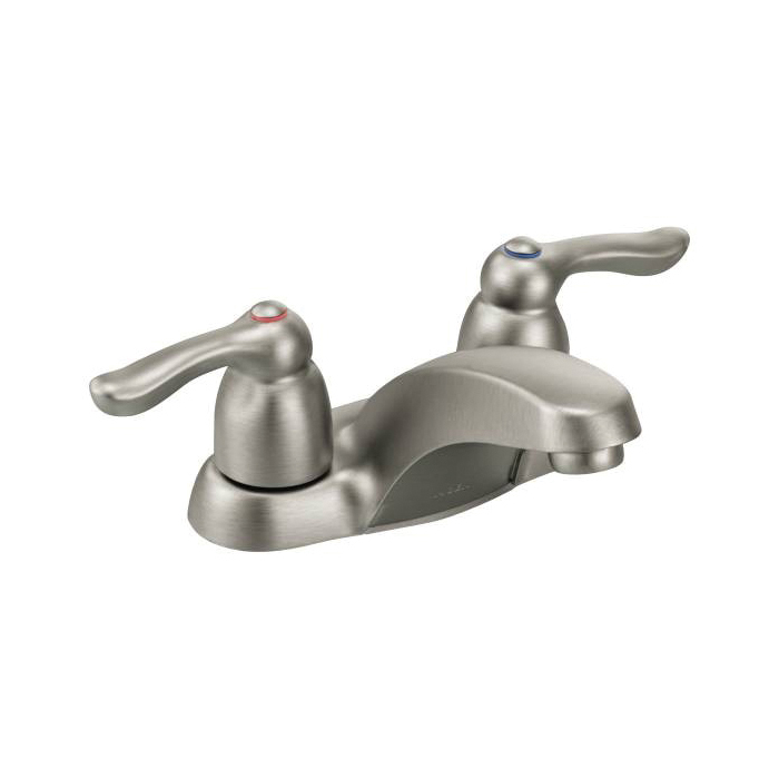Moen® 8915CBN Centerset Bathroom Faucet, M-BITION™, Classic Brushed Nickel, 2 Handles, 1.2 gpm