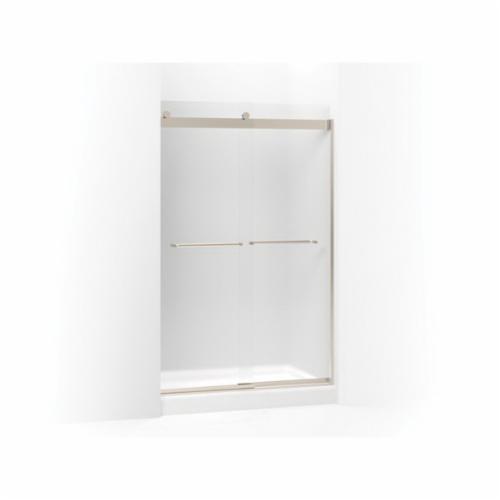 706014D3ABV Sliding Shower Door With Towel Bar, Frameless Frame