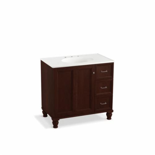 99520-LGR-1WG Damask® Bathroom Vanity Cabinet With Furniture Legs, Free Standing Mount, Cherry Tweed Cabinet