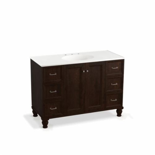 Kohler® 99522-LG-1WB Damask® Bathroom Vanity Cabinet With Furniture Legs, Free Standing Mount, Claret Suede Cabinet