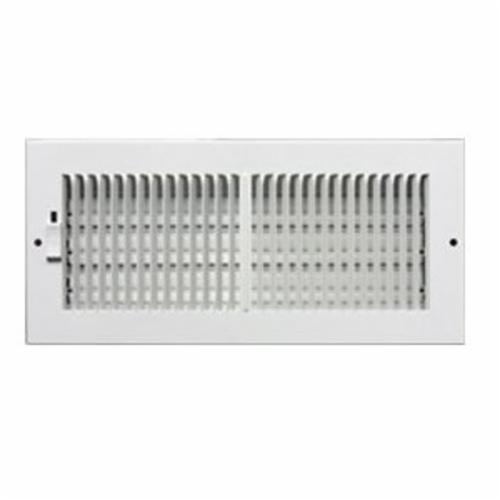 Accord® 2221206WH 2-Way Sidewall/Ceiling Register, 6x12 in, 91 cfm, Steel