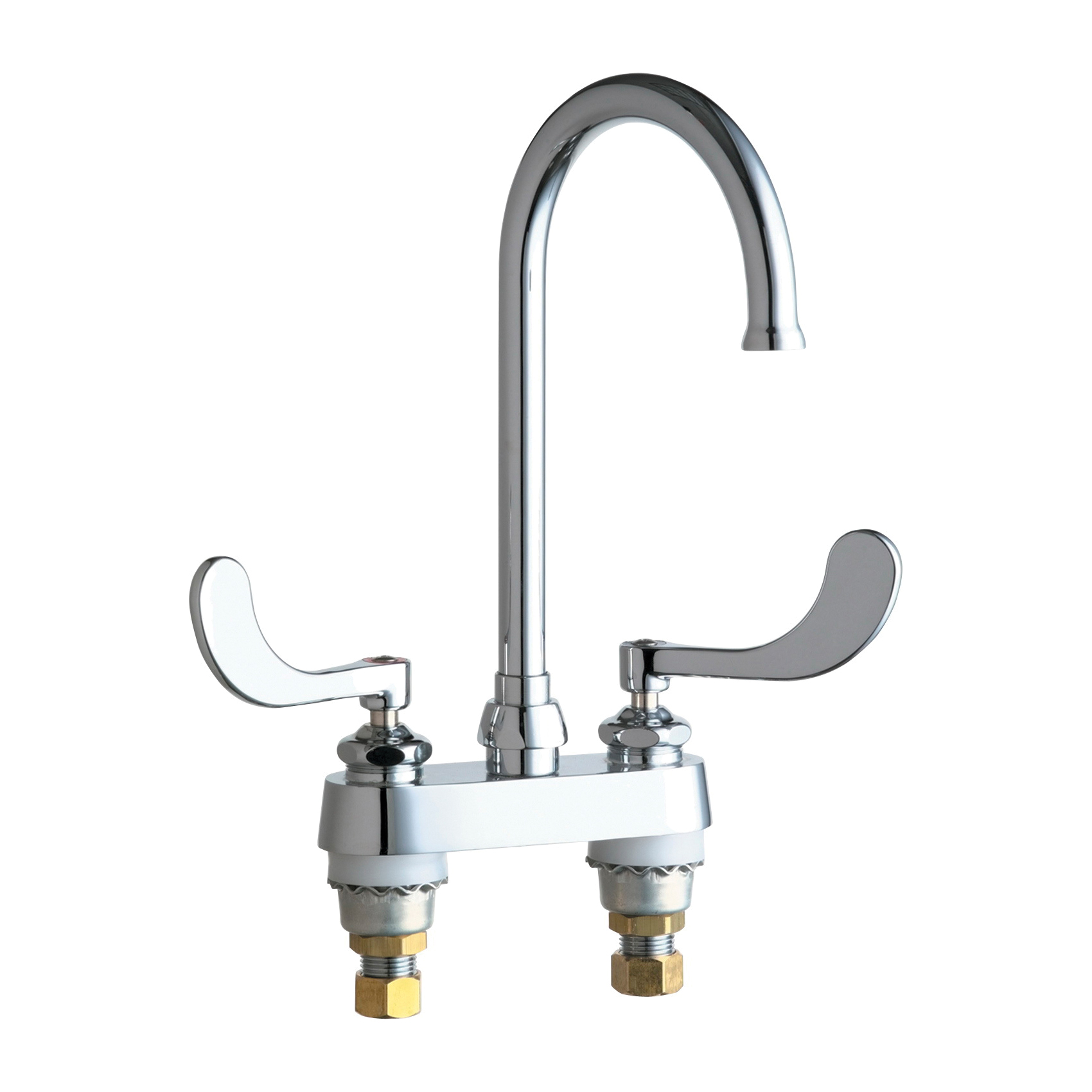 Chicago Faucet® 895-317GN2FCAB Lavatory Sink Faucet, Chrome Plated, 2 Handles, 1.5 gpm