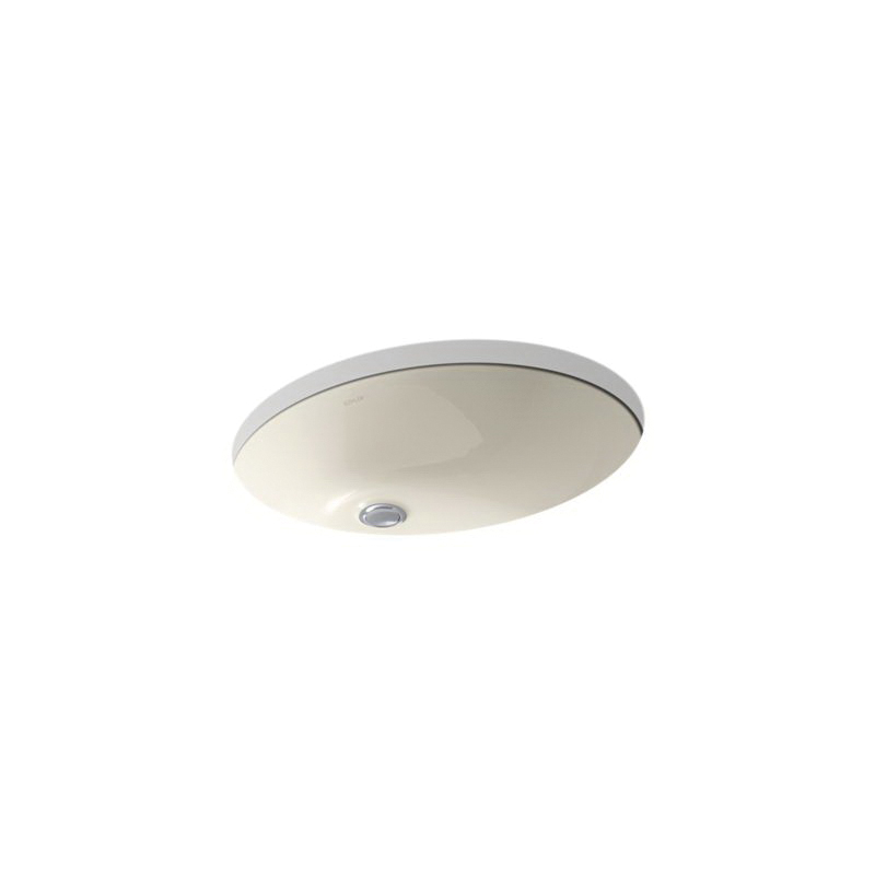 Kohler 2211 G 47 Caxton Bathroom Sink Without Overflow Oval 21 1 4 In W X 17 Dx7 2 H Under Mount Vitreous China Almond First Supply - Kohler Caxton Oval Bathroom Sink K 2211