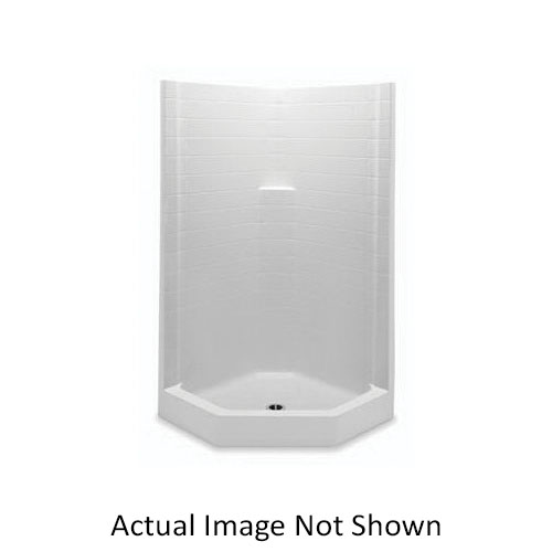 Aquatic 1382NACTWH Everyday 1Piece NeoAngle Shower stall, 38 in Lx38