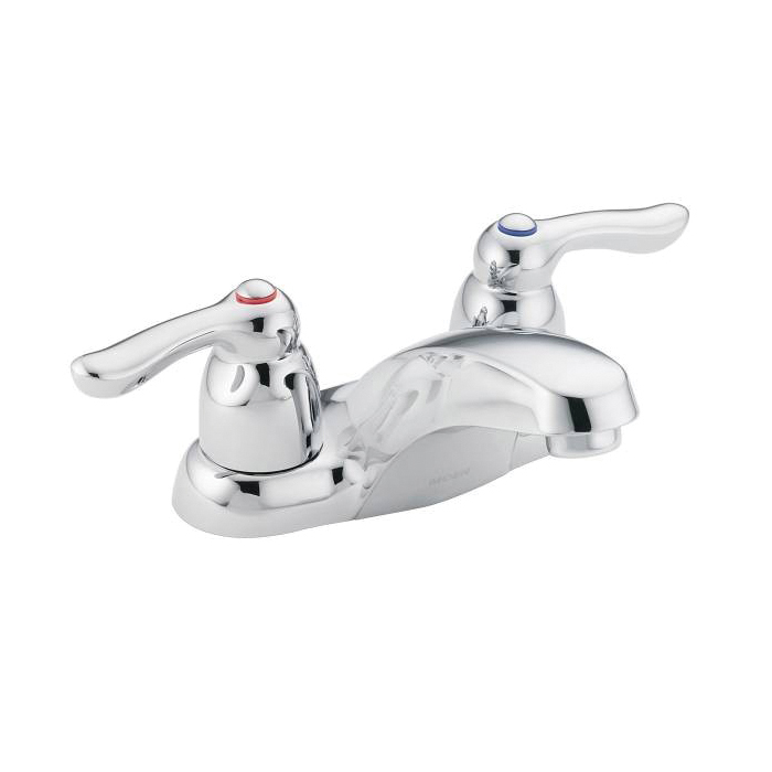 Moen® 8915 Centerset Bathroom Faucet, M-BITION™, Chrome Plated, 2 Handles, 1.2 gpm