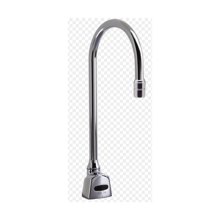 DELTA® 1500T3320 Electronic Basin Faucet, 1.5 gpm, 7.3 in H Spout, 1 Faucet Holes, Chrome Plated, Function: Touchless, Commercial