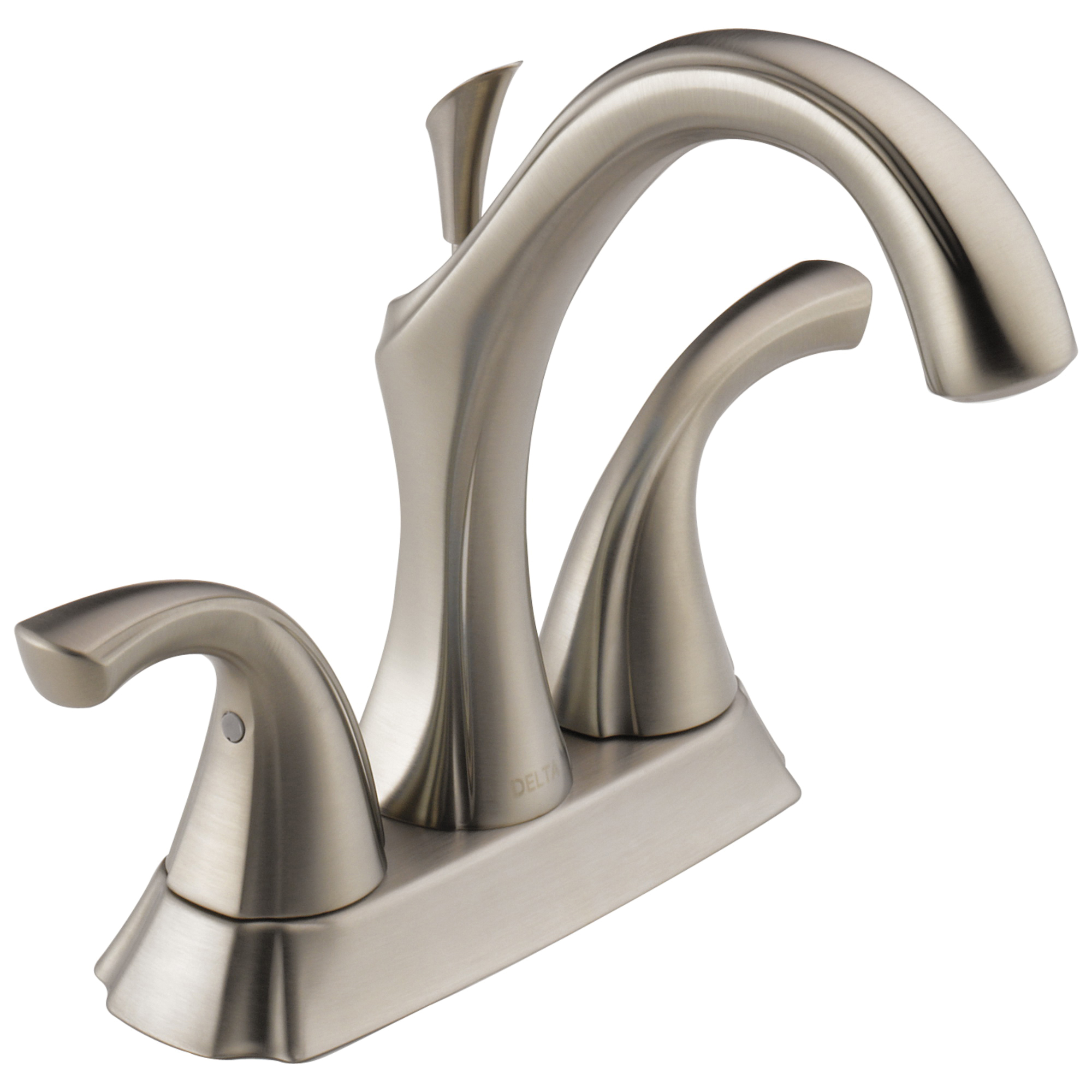 2592-SSMPU-DST Centerset Lavatory Faucet, Addison™, Stainless Steel, 2 Handles, Metal Pop-Up Drain, 1.2 gpm