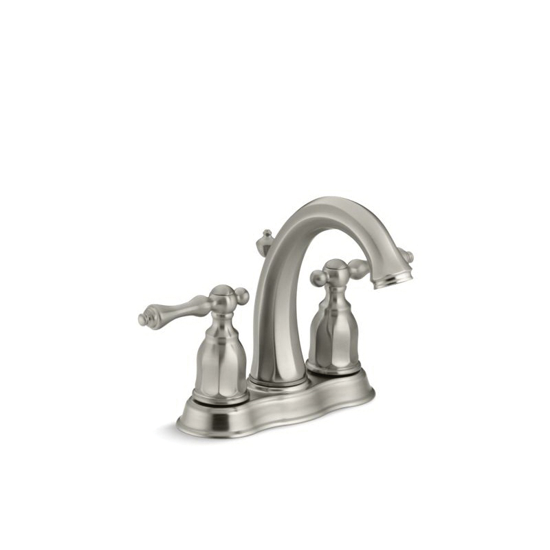 Kohler® 13490-4-BN Centerset Bathroom Sink Faucet, Kelston®, Brushed Nickel, 2 Handles, Pop-Up Drain, 1.2 gpm
