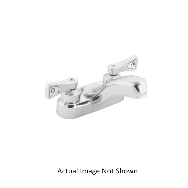Moen® 8210SMF12 Centerset Bathroom Faucet, M-DURA™, Chrome Plated, 2 Handles, 1.2 gpm