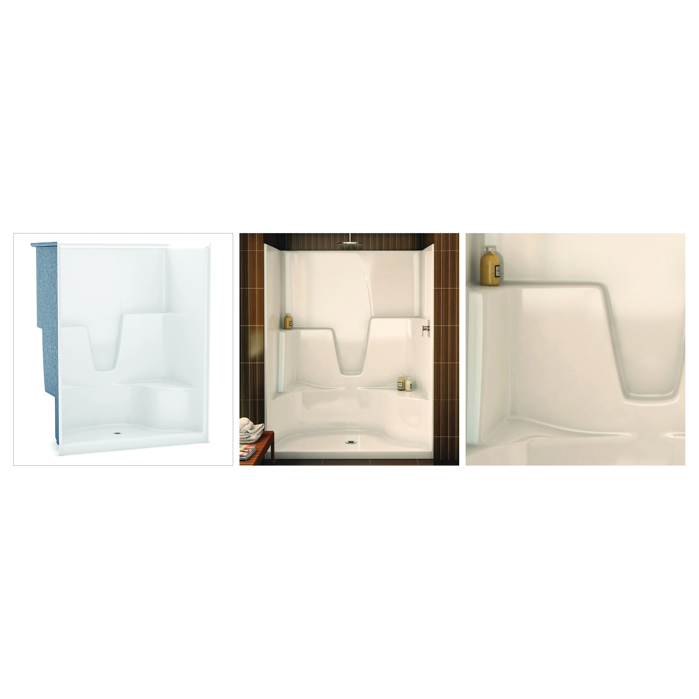 Aker® by MAAX 141036-L-000-002 SHS 60 1-Piece Shower With Left 