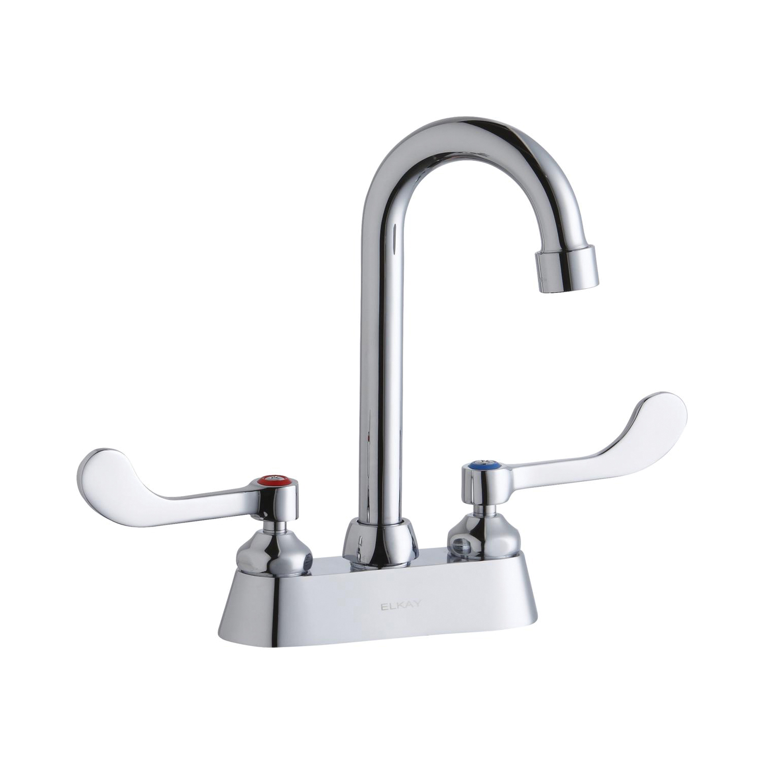 Elkay® LK406GN04T4 Centerset Bathroom Faucet, Chrome Plated, 2 Handles, 1.5 gpm
