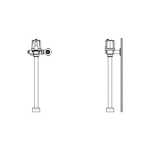 DELTA® Teck® 81T221HWA48 Exposed Electronic Flush Valve, Battery, 25