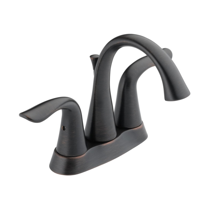 DELTA® 2538-RBTP-DST Tract-Pack™ Centerset Lavatory Faucet, Lahara®, Venetian Bronze, 2 Handles, 50/50 Pop-Up Drain, 1.2 gpm