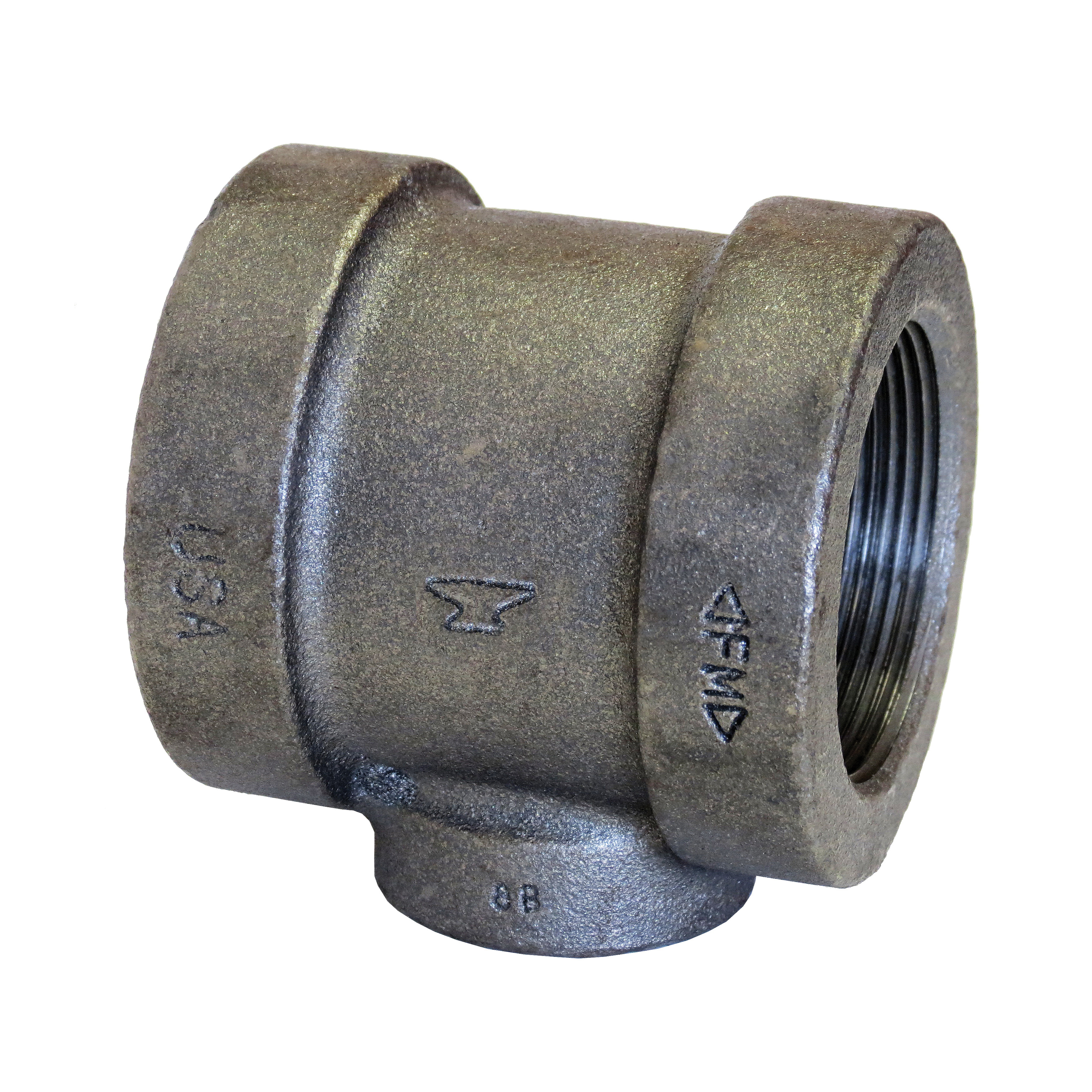 0300055407 FIG 359 Pipe Reducing Tee, 2-1/2 x 1-1/4 x 2-1/2 in, FNPT, 125 lb, Cast Iron, Black Oxide, Domestic