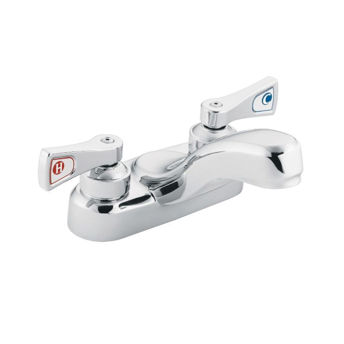 Moen® 8210 Centerset Bathroom Faucet, M-DURA™, Chrome Plated, 2 Handles, 2.2 gpm