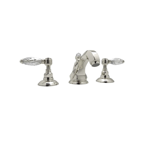 A1808LC-PN-2 Italian Country Bath Widespread Lavatory Faucet, Polished Nickel, Pop-Up Drain