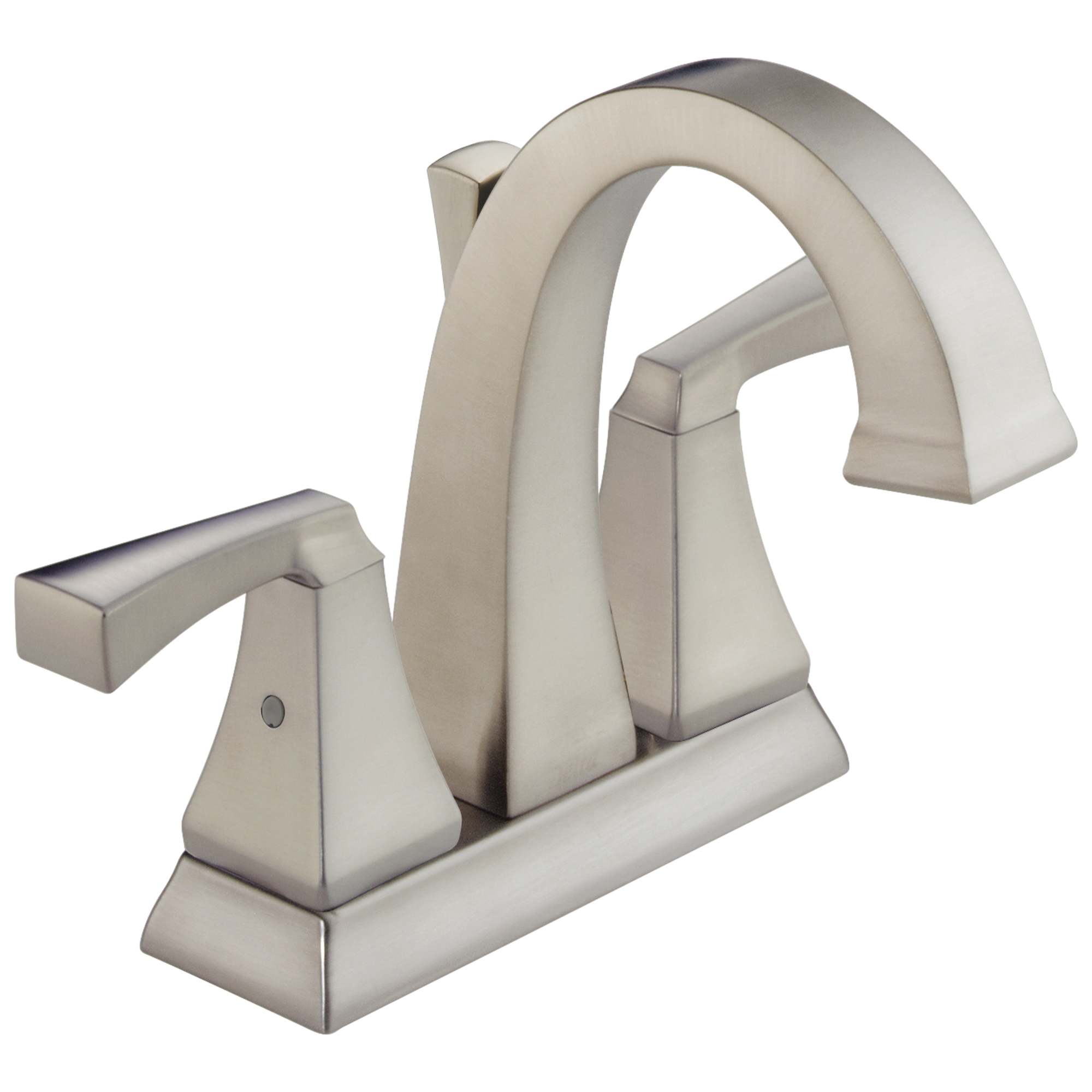 DELTA® 2551-SPMPU-DST Centerset Lavatory Faucet, Dryden™, SpotShield® Stainless Steel, 2 Handles, Metal Pop-Up Drain, 1.2 gpm