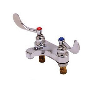 T & S B-0890 Manual Centerset Medical and Lavatory Faucet, Chrome Plated, 2 Handles, 2.2 gpm