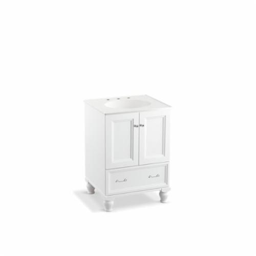 99514-LG-1WA Damask® Bathroom Vanity Cabinet With Furniture Legs, Free Standing Mount, Linen White Cabinet