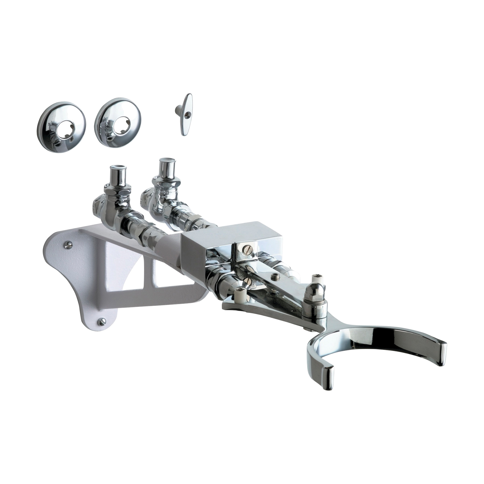 Chicago Faucet® 745VOABCP Hot and Cold Water Mixing Knee Actuated
