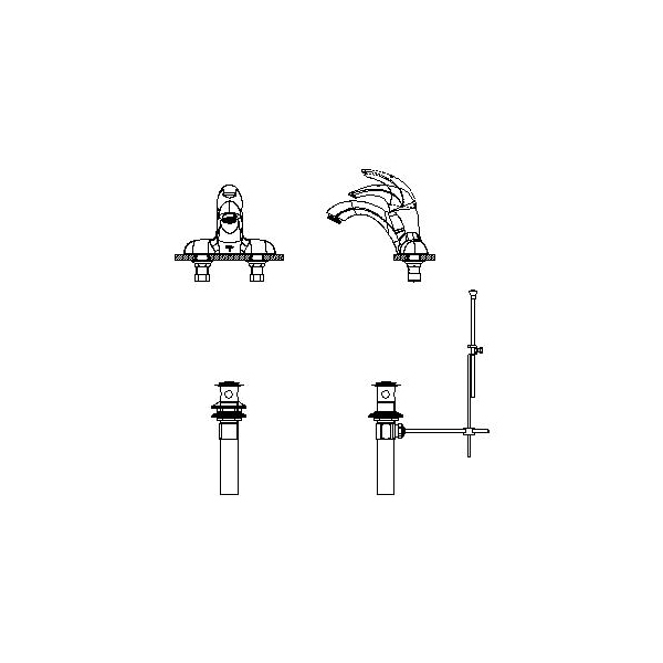 DELTA® 22C321 Centerset Lavatory Faucet, TECK®, Chrome Plated, 1 Handles, Metal Pop-Up Drain, 1.5 gpm