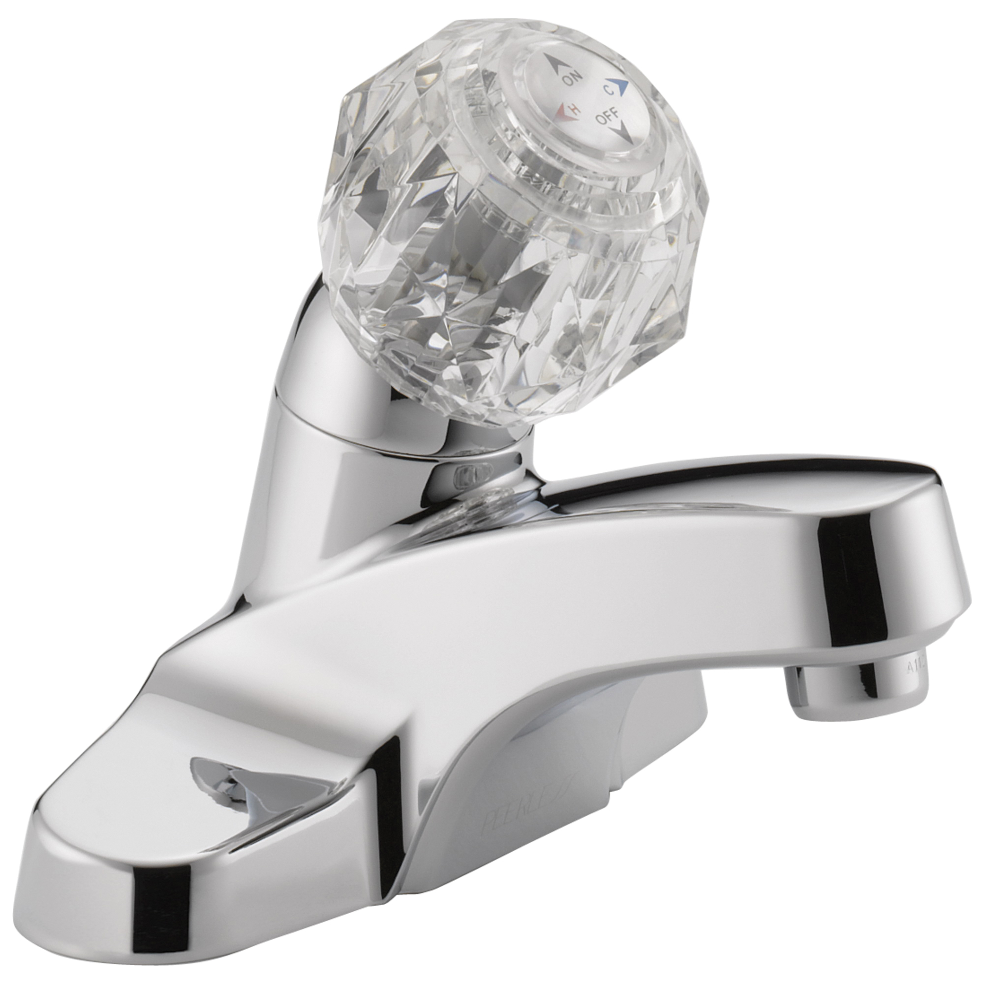 Peerless® P188601LF Centerset Lavatory Faucet, Choice, Chrome Plated, 1 Handles, 1.2 gpm