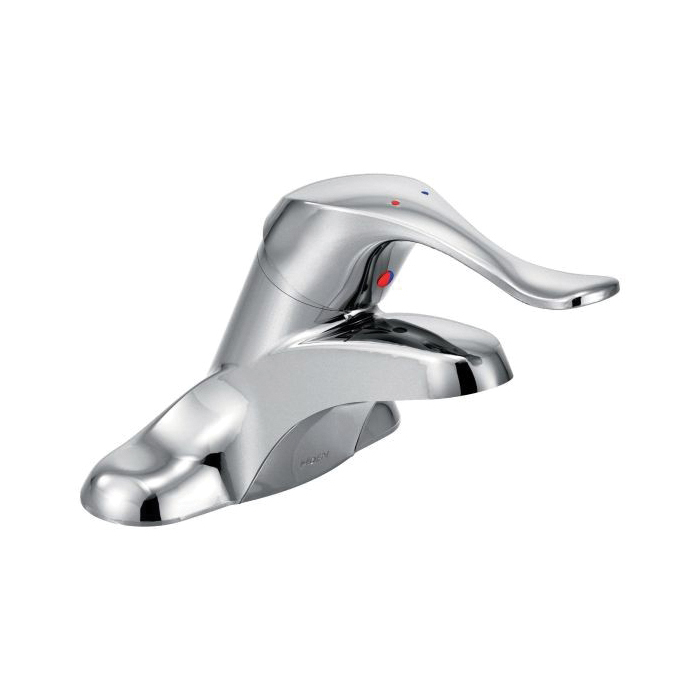 Moen® 8422F05 Centerset Bathroom Faucet, M-BITION™, Chrome Plated, 1 Handles, 0.5 gpm