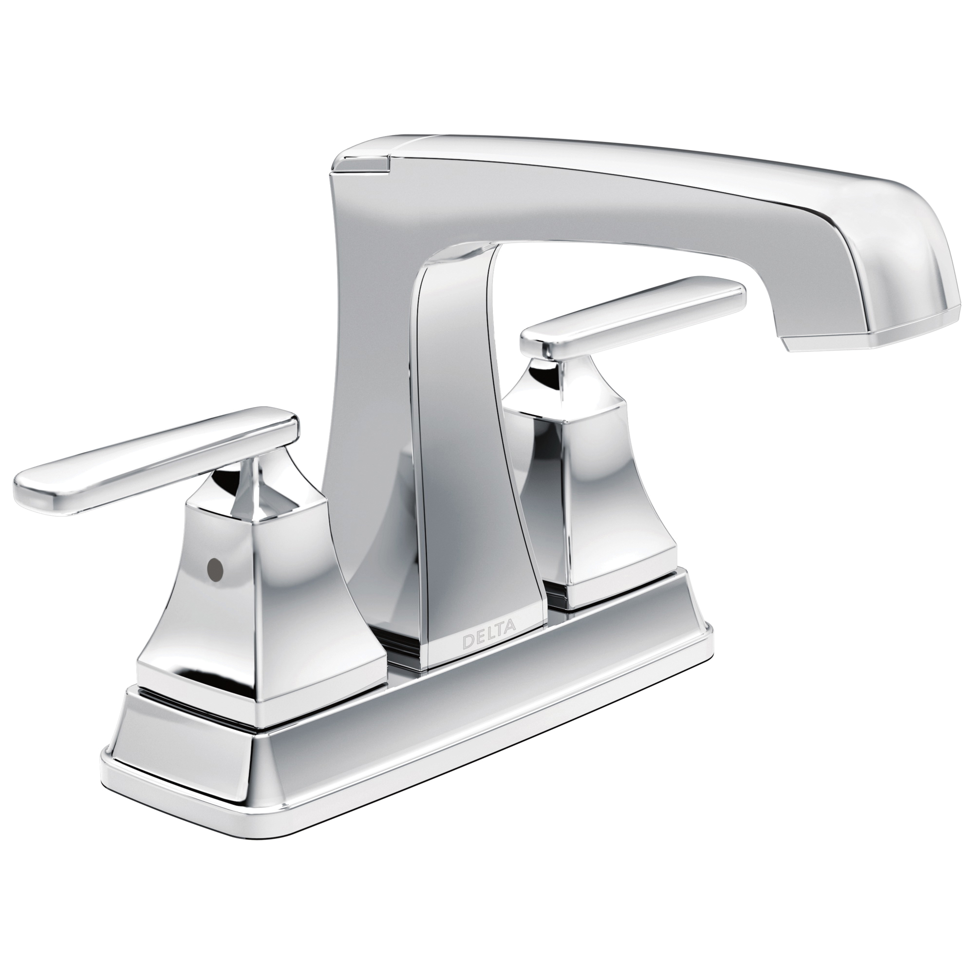 DELTA® 2564-MPU-DST Centerset Lavatory Faucet, Ashlyn®, Chrome Plated, 2 Handles, Metal Pop-Up Drain, 1.2 gpm