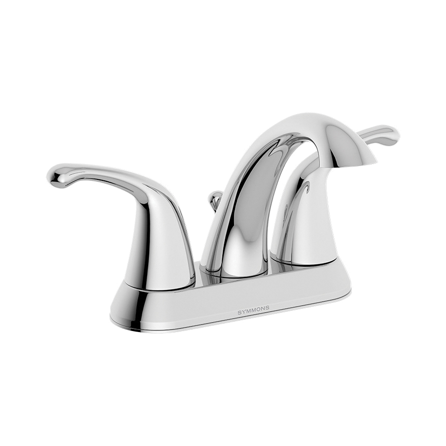 Symmons® SLC-6612-1.5 Transitional Centerset Lavatory Faucet, Unity™, Polished Chrome, 2 Handles, 50/50 Pop-Up Drain, 1.5 gpm
