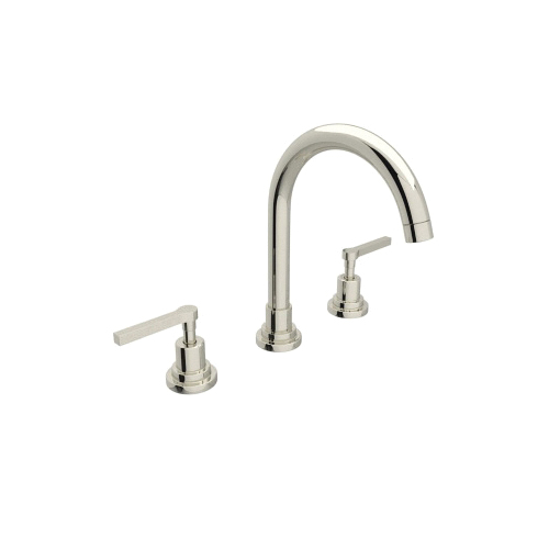 A2208LM-PN-2 Modern Bath Lombardia Widespread Lavatory Faucet, Polished Nickel, Pop-Up Drain