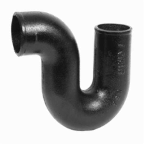 Charlotte NH 00044A 1000 Deep Seal PTrap, 4 in, Spigot, Cast Iron, Black, Domestic First Supply