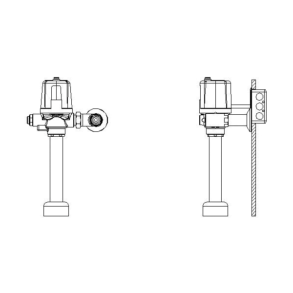 DELTA® Teck® 81T201HWA42MMO Exposed Electronic Flush Valve, Battery