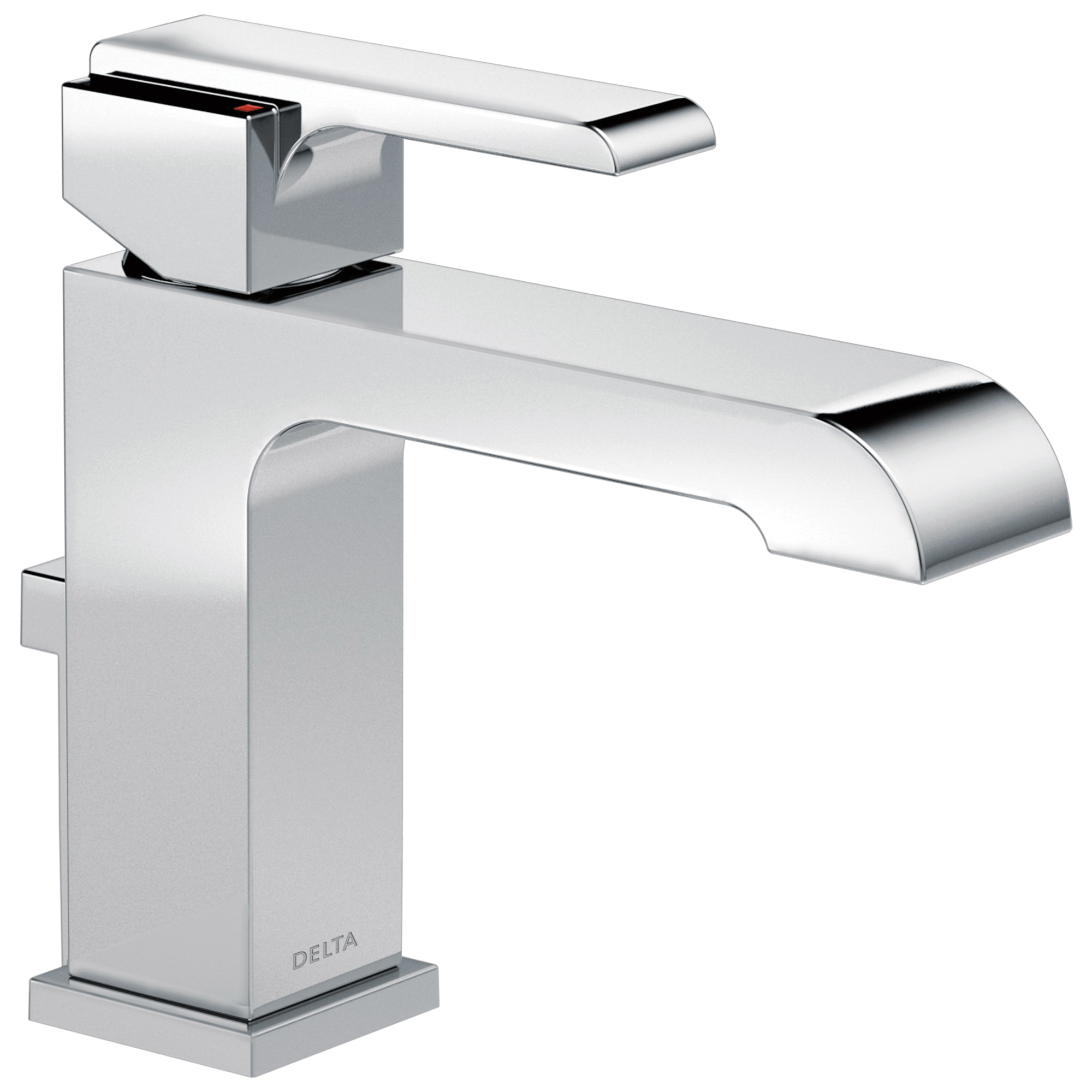 DELTA® 567LF-HGM-MPU Centerset Lavatory Faucet, Ara®, Chrome Plated, 1 Handles, Metal Pop-Up Drain, 0.5 gpm